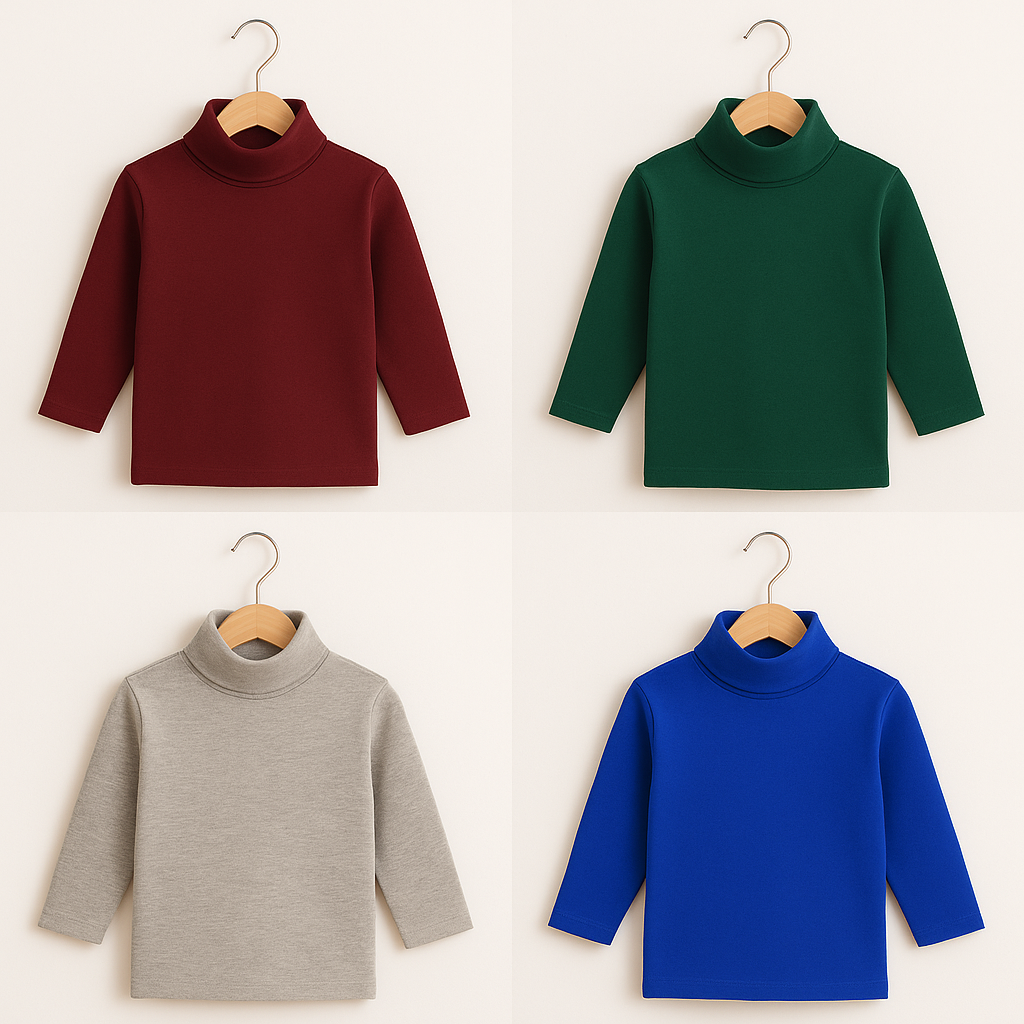 Kids Wool Highneck – Pack of 4 Cozy Essentials