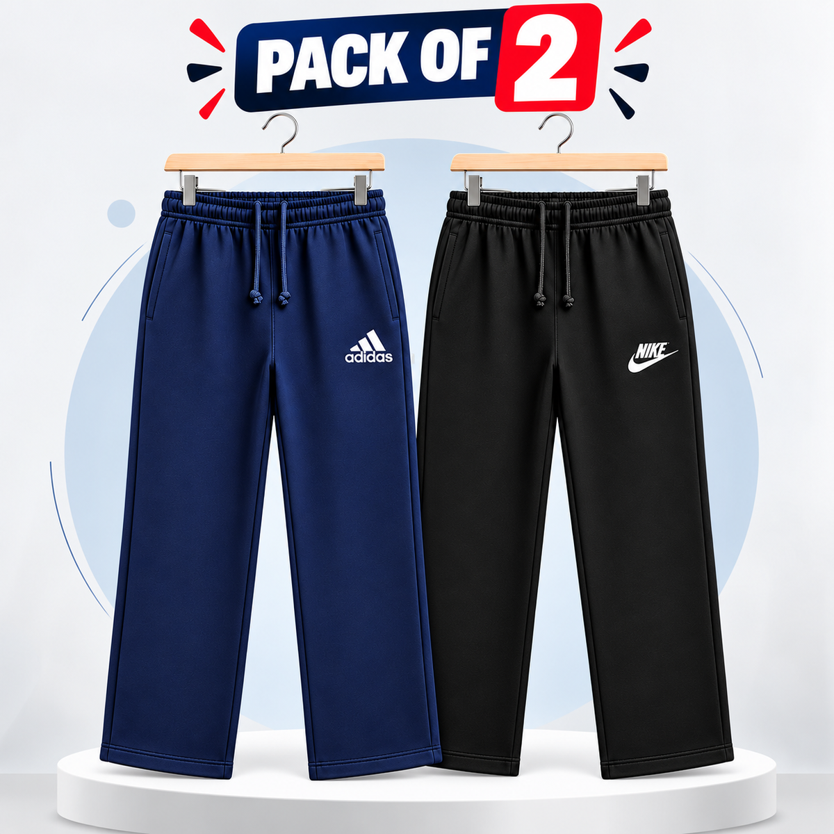 Pack of 2 Kids Fleece Baggy Trousers  – Warm & Comfortable Winter Baggy Trousers