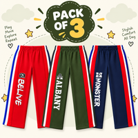 Pack of 3 Kids Fleece 2-Tape Trousers – Warm & Stylish Winter Pants