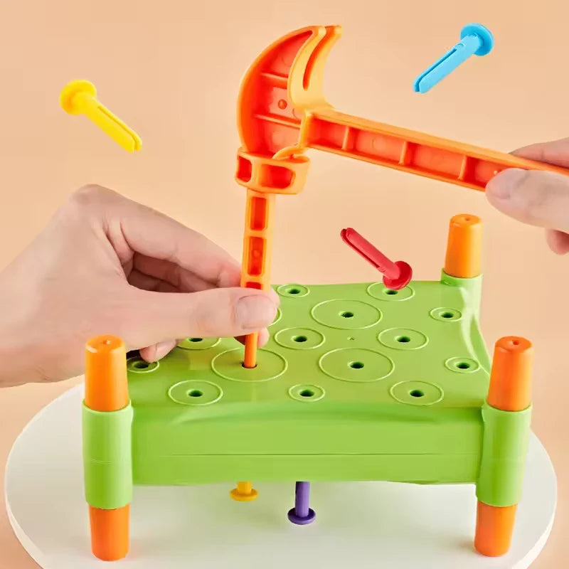 Toy Set for Kids – Simulated Nail Bench with Hammer