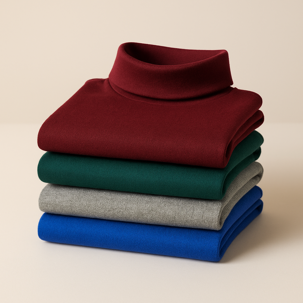 4-pack Plain Wool High Neck