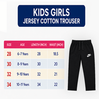 Girls Jersy Cotton Pink Trouser Soft & Comfortable Casual Trousers Ages 6-11 Years