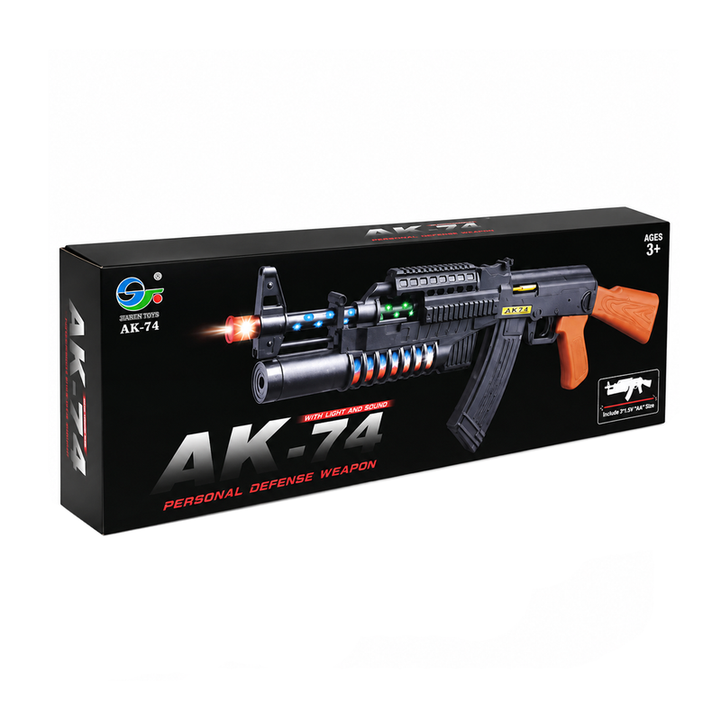 AK-74 Toy Gun with Light & Sound – Realistic Kids Toy Blaster for Boys