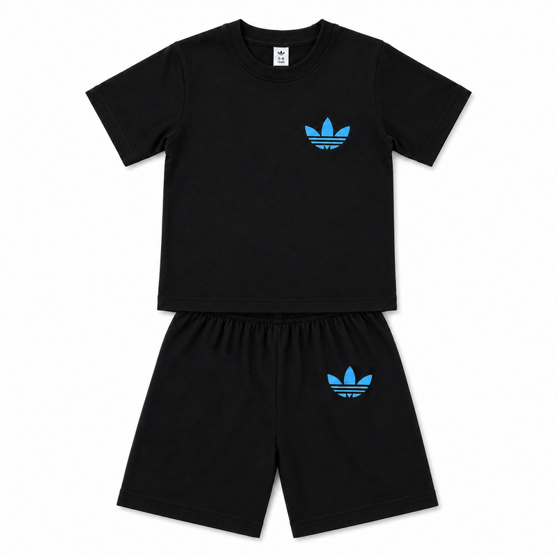 Pack of 5 Little Minors kids summer co-ord sets with soft cotton t-shirts and shorts for boys and girls, casual and comfortable.