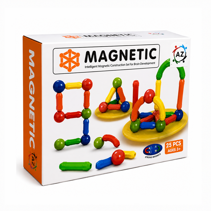Magnetic Construction Set 25 Pieces – Educational Magnetic Building Toy