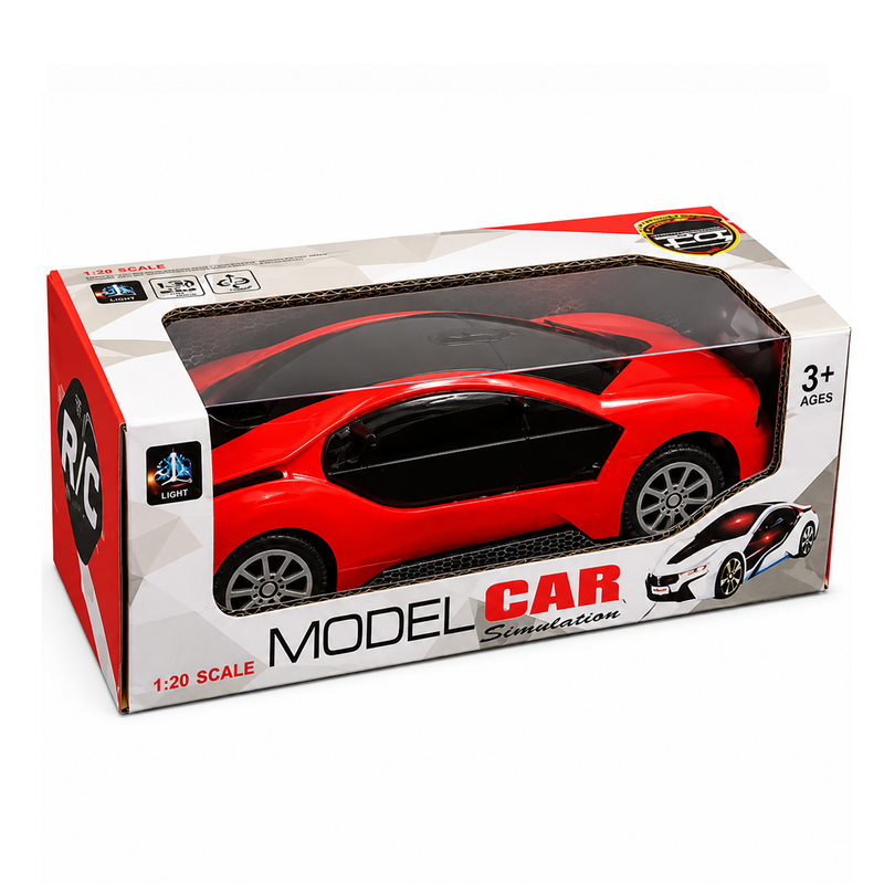Scale Model Sports Car Toy with Light – Pull Back Toy Car