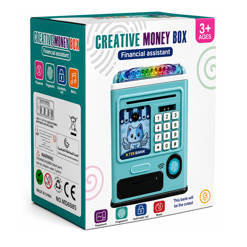 Creative Money Box for Kids – Electronic Piggy Bank with Fingerprint & Password