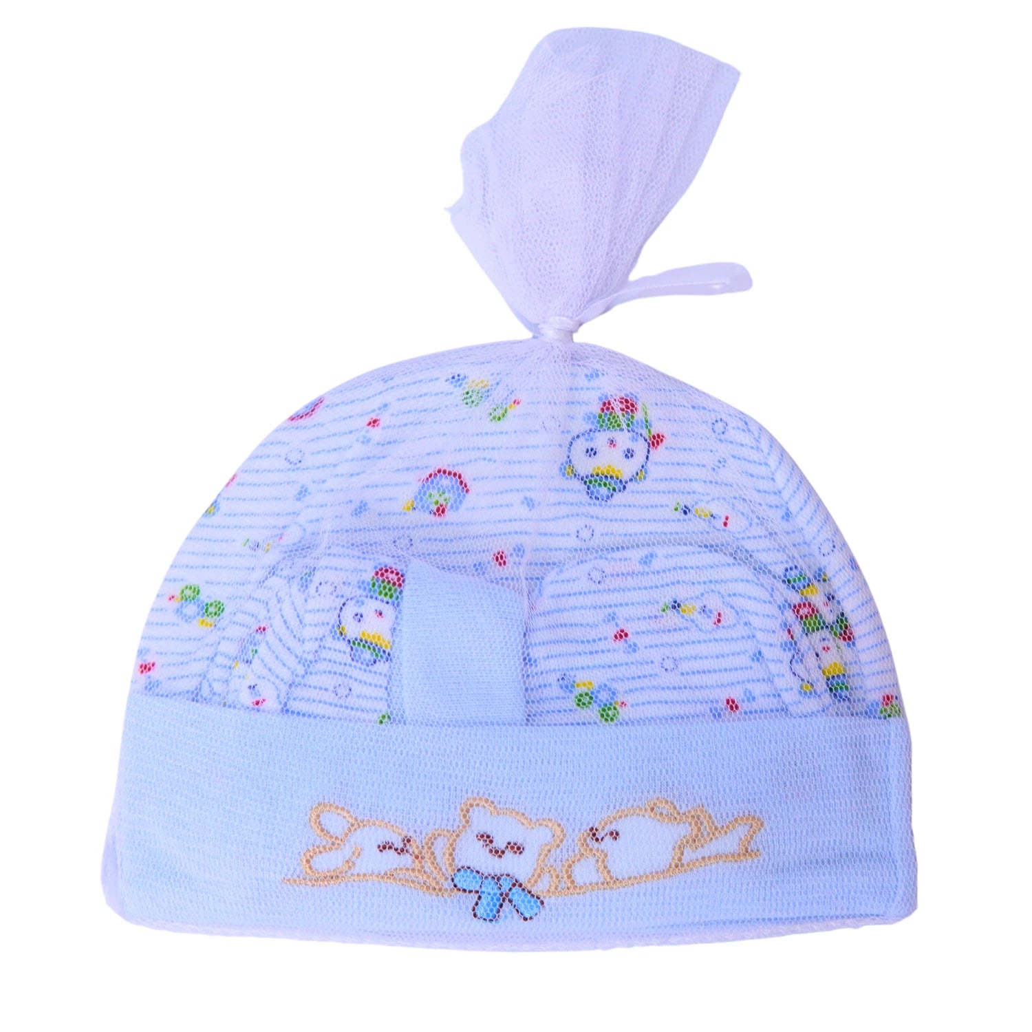 Baby Cotton Cap, Mittens and Booties Set - New Born