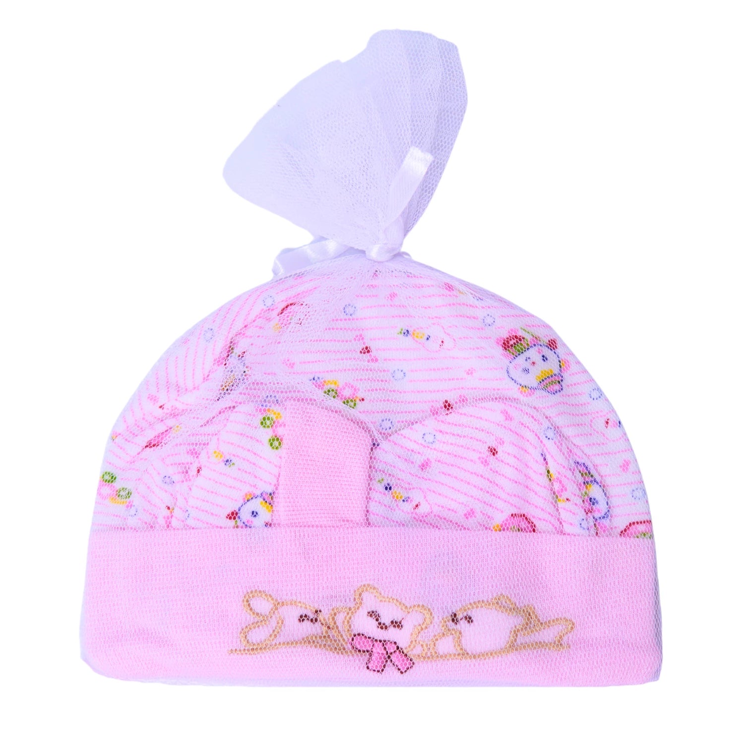 Baby Cotton Cap, Mittens and Booties Set - New Born