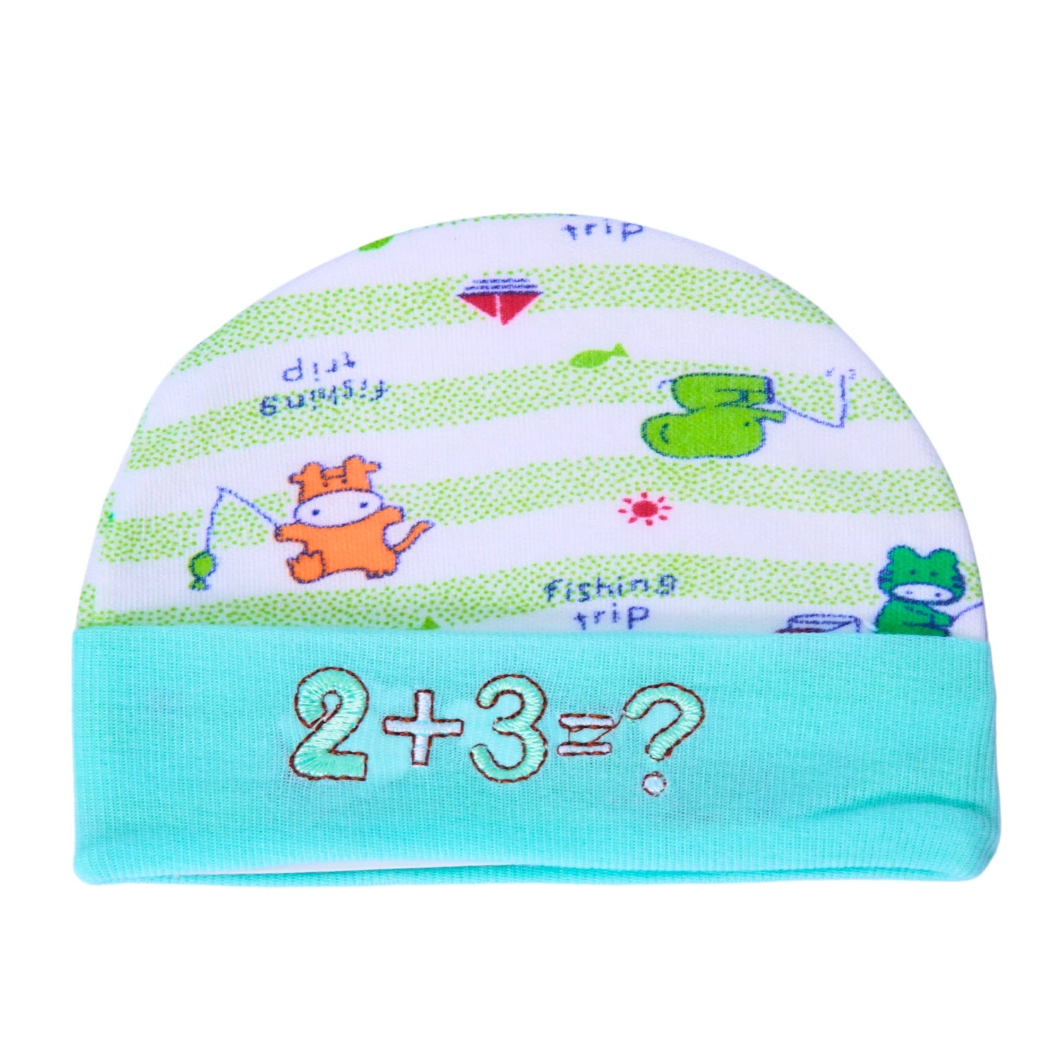 Baby Cotton Cap, Mittens and Booties Set - New Born