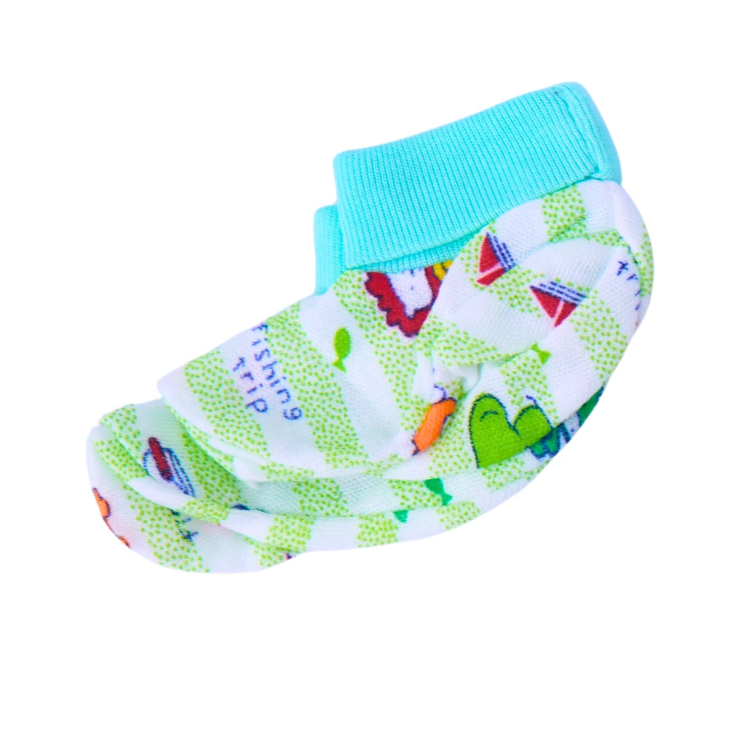 Baby Cotton Cap, Mittens and Booties Set - New Born