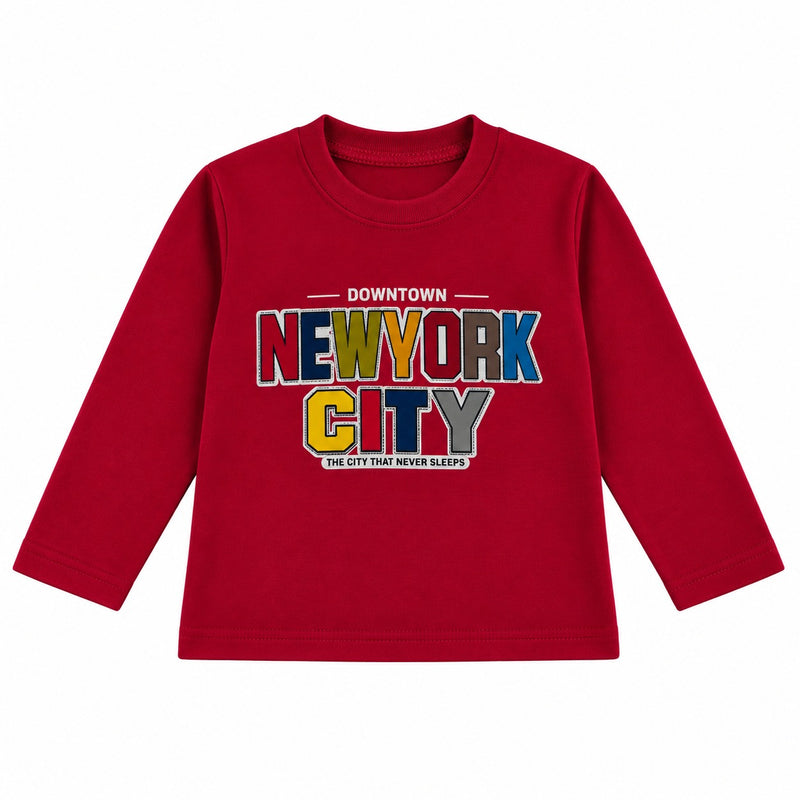 Pack of 5 Kids Full Sleeve T-Shirts – Printed Cotton Sweatshirts