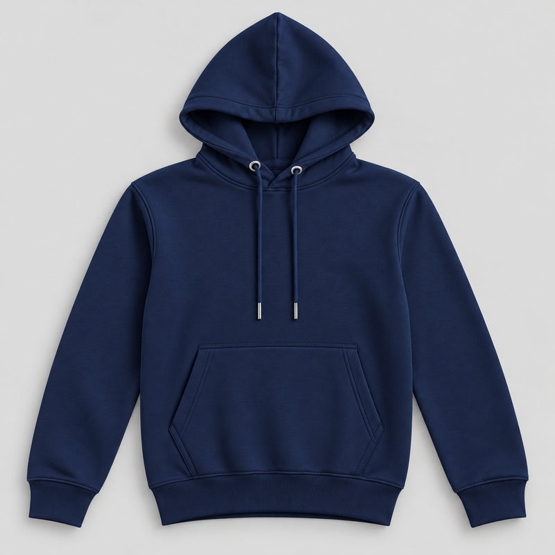 Kids Kangaroo Pocket Hooded Sweatshirt  – Navy