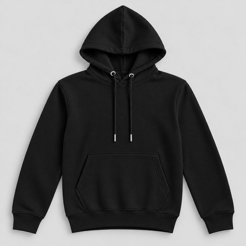 Kids Kangaroo Pocket Hooded Sweatshirt  – Black