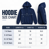 Kids Kangaroo Pocket Hooded Sweatshirt  – Black