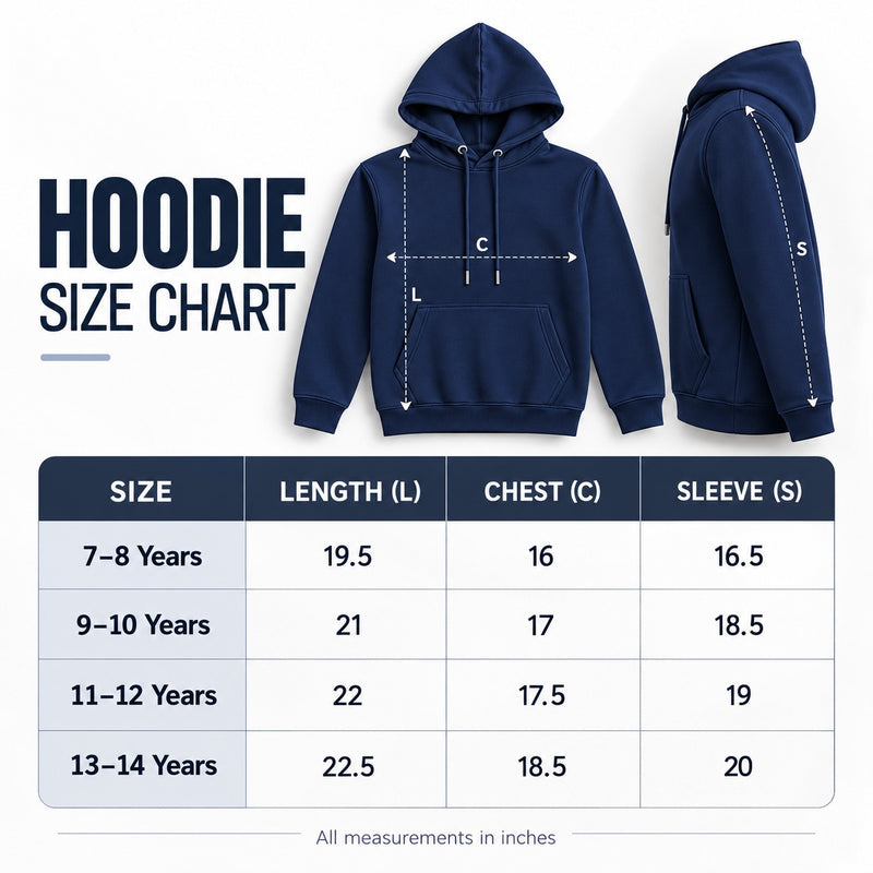 Kids Kangaroo Pocket Hooded Sweatshirt  – Black
