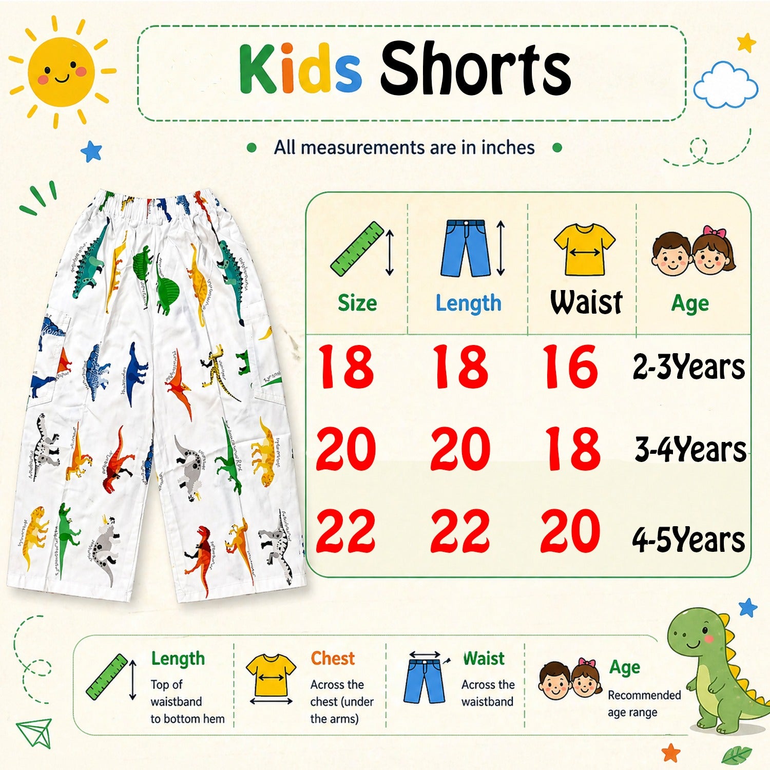 Pack of 3 Kids Printed Cotton Nicker Shorts – Airplane, Truck & Dinosaur Designs - hover image