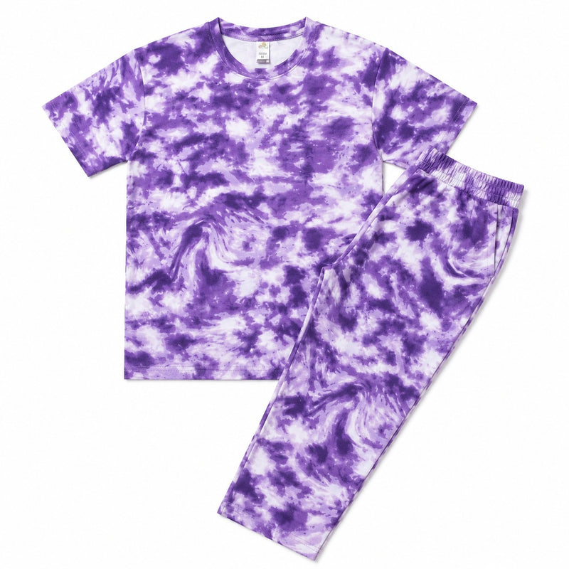 Girls Summer Tracksuit  | Soft Cotton Printed T-Shirt & Trouser Set for Kids
