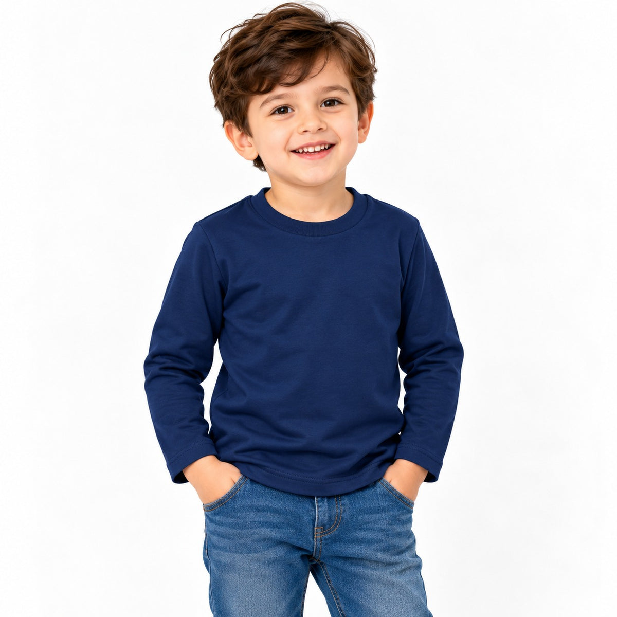 Pack of 6 Kids Round Neck Warmer T-Shirts - hover image