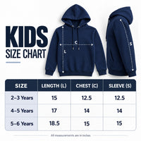 Kids Kangaroo Pocket Hooded Sweatshirt  – Black