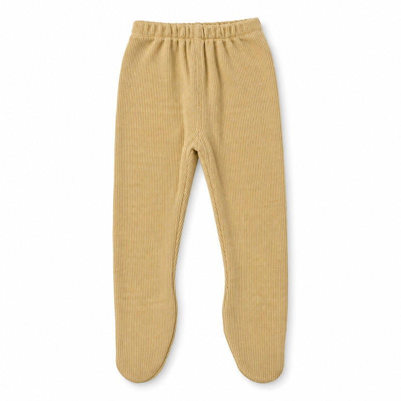 Pack of 3 Girls Ribbed Leggings  – White, Beige & Black