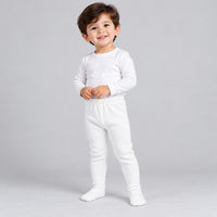 Pack of 3 Girls Ribbed Leggings  – White, Beige & Black