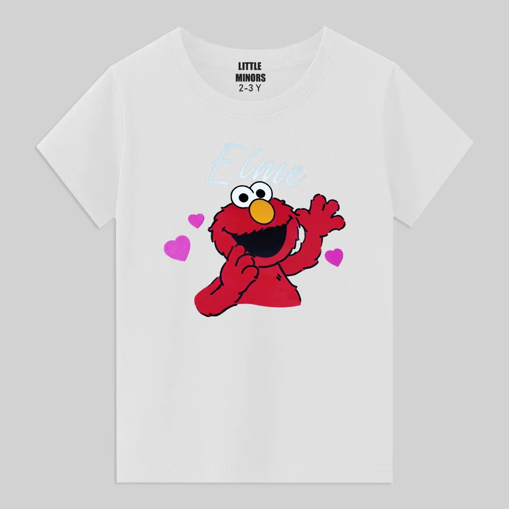 Kids Jersey Cotton Sticker T-Shirt - White