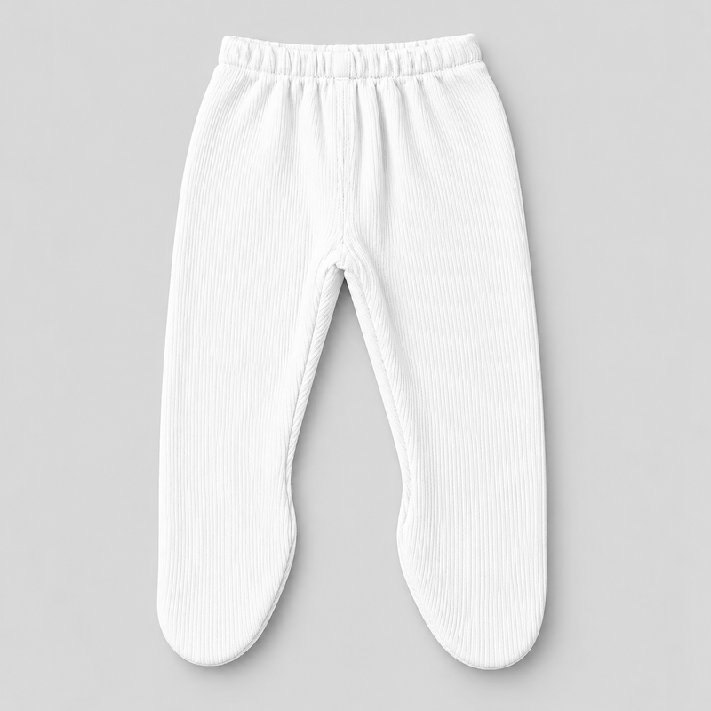 Kids Leggings Black Skin White Soft & Stretchy Trousers