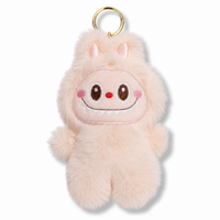 Cute Plush Monster Keychain – Soft Furry Bag Charm for Kids