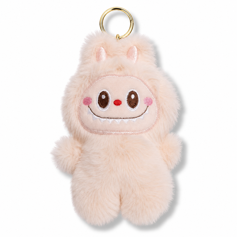 Cute Plush Monster Keychain – Soft Furry Bag Charm for Kids