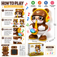 Saxophone Bear Musical Toy – Cute Interactive Music Bear for Kids