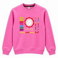Pack of 3 Kids Fleece Sweatshirts for Boys & Girls – Pink, Maroon & Navy Blue