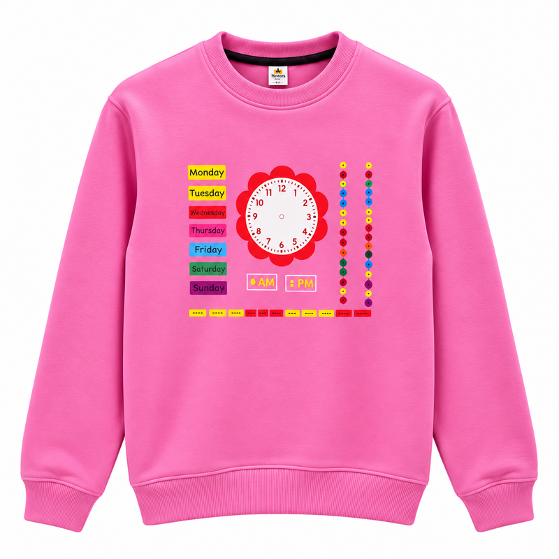 Pack of 3 Kids Fleece Sweatshirts for Boys & Girls – Pink, Maroon & Navy Blue