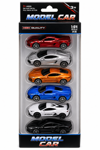 Die-Cast Model Car Set  Pull Back Toy Cars for Kids