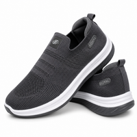Men’s D.Gray Knit Slip-On Sneakers Shoes ART