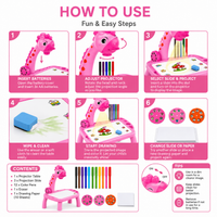 Protection Painting Creative Art Desk for Kids – 12 Color Water Pens