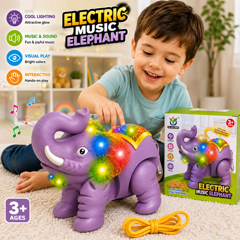 Electric Music Elephant Toy – Interactive Musical Elephant with Lights