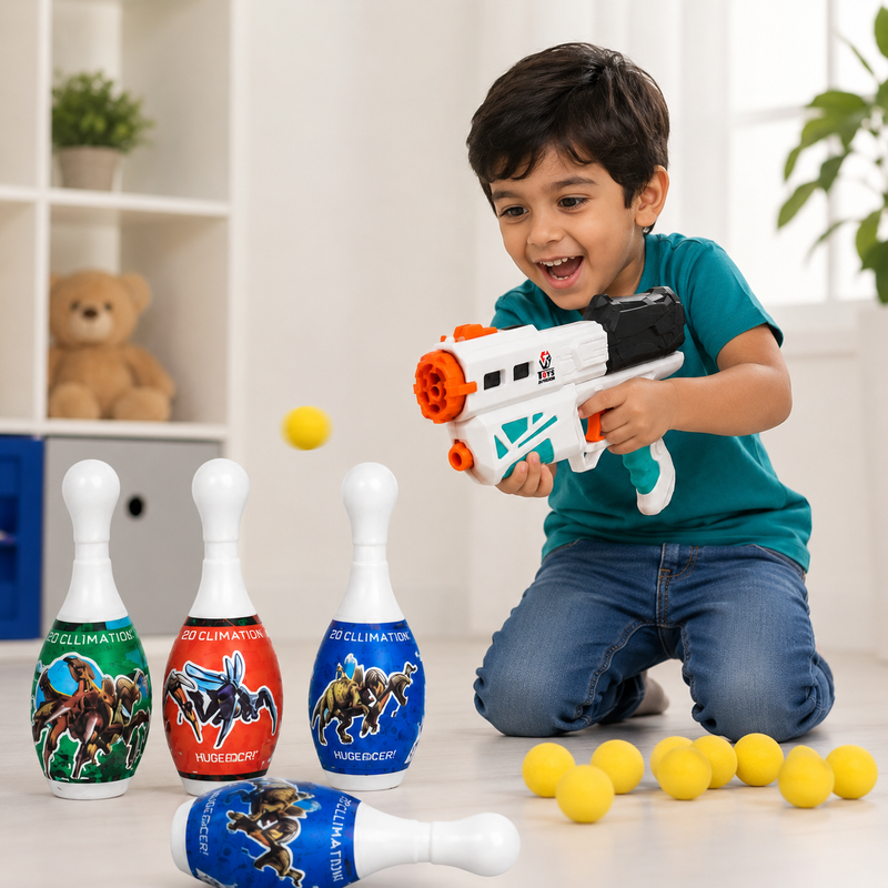 2-in-1 Magic Gun Toy Set with Soft Balls & Water Shooting – Kids Shooting Game