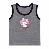 Baby girls' unicorn printed summer vest by Little Minors, sleeveless cotton top for ages 1 to 5 years, with colorful unicorn design.
