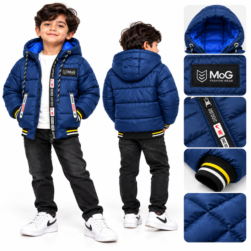 Kids Winter Hooded Puffer Jacket – Warm & Stylish Quilted Jacket
