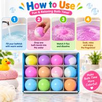 Bath Bomb Gift Set for Kids – Fun & Colorful Bath Fizzers