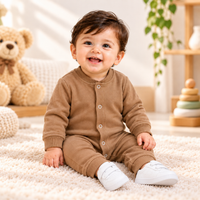 Baby Boys Winter Rompers Pack of 3 Full Sleeve Fleece Rompers