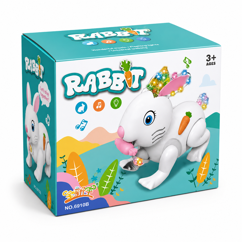 Rabbit Dancing & Walking Musical Toy – Flashing Lights