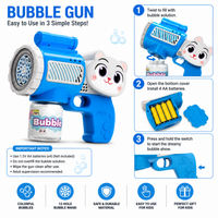 Zoo Topia Bubble Gun – Kids Bubble Blaster Toy