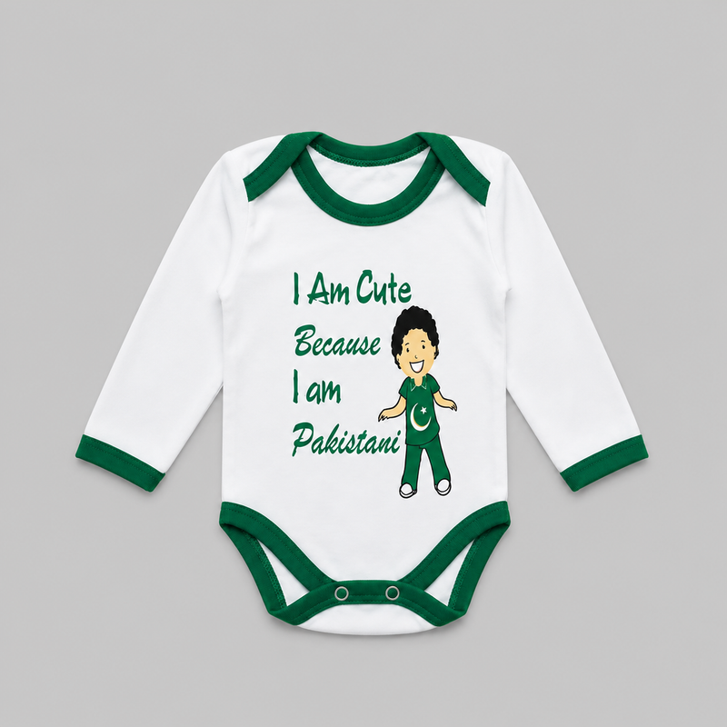 Pack of 2 Romper I Am Cute Because I Am Pakistani Baby Bodysuit Independence Day Cotton Romper