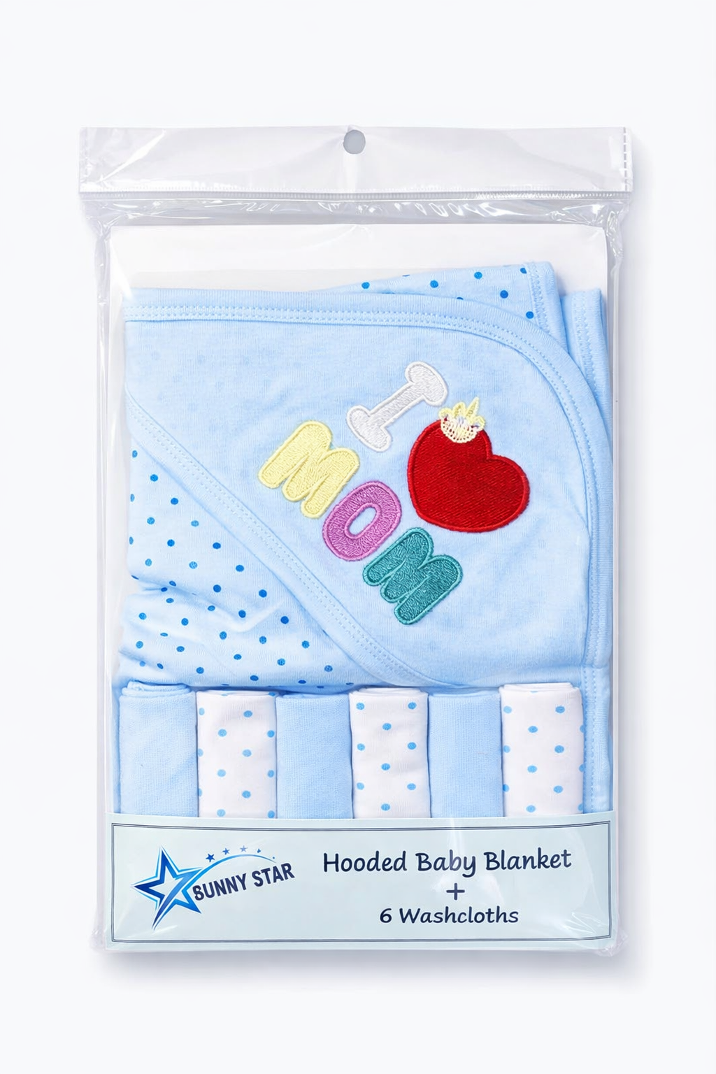 Hooded Baby Blanket with 6 Washcloths – Soft Newborn Bath Set Pakistan