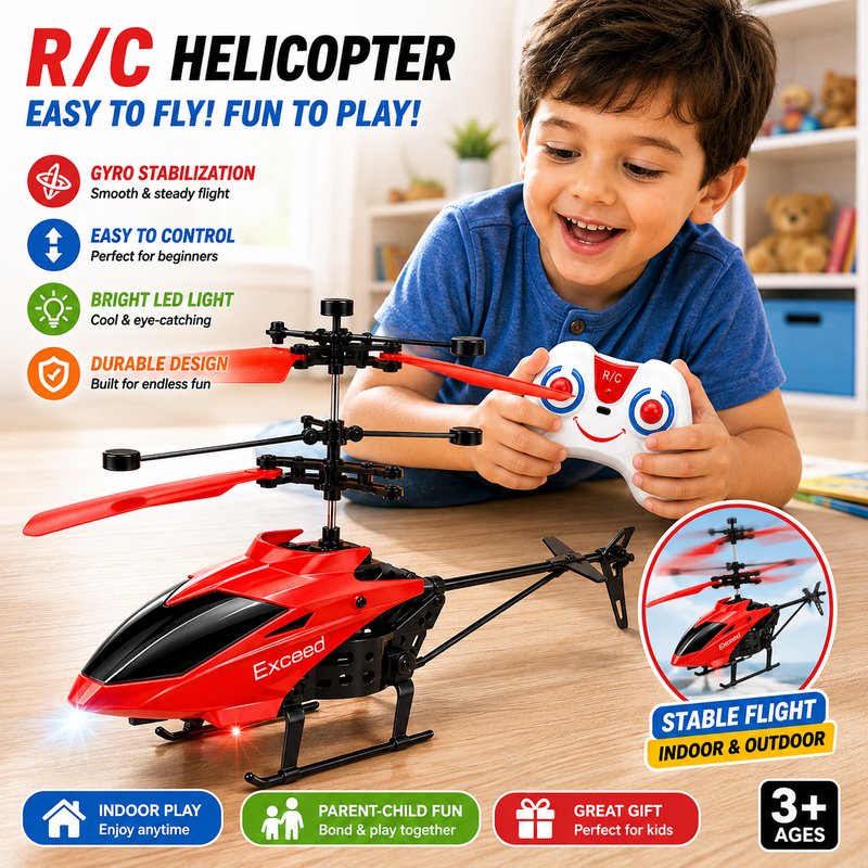Exceed RC Helicopter – Remote Control Induction Flight Toy