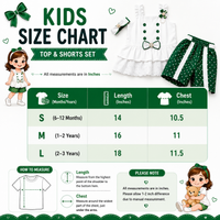 Girls White & Green Polka Dot Top with Shorts Set & Matching Headband