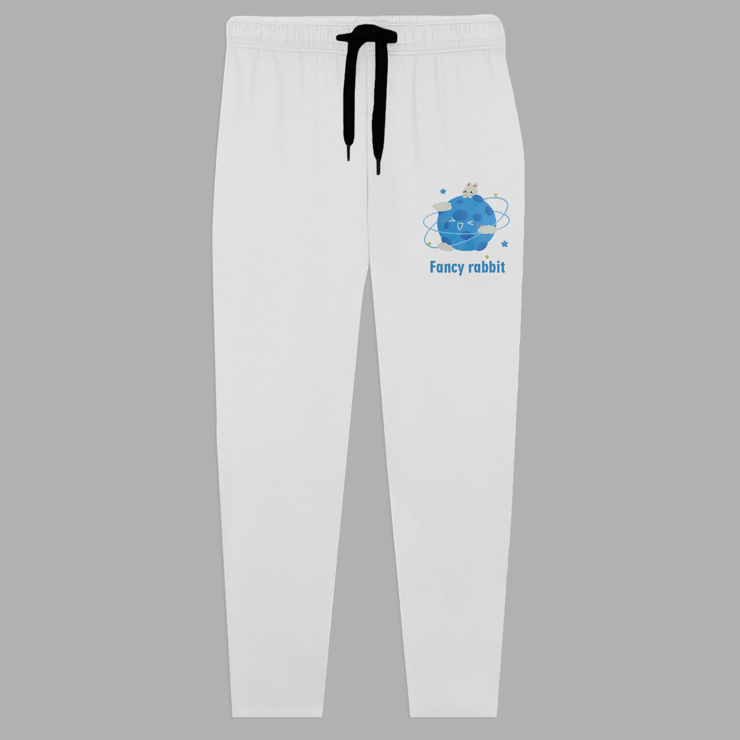 Kids Jersey Cotton Sticker Trousers –  White