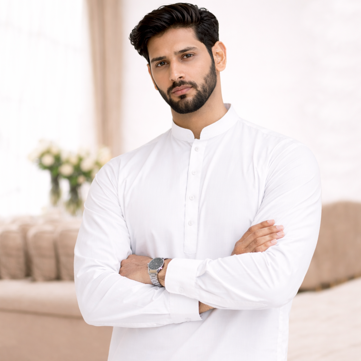 Men’s Premium Plain Shalwar Kameez – Classic Fit Wash & Wear Suit (Formal & Casual Wear)